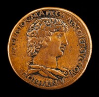 Antinous, died A.D. 130, Favorite of the Emperor Hadrian [obverse], Giovanni da Cavino, mid 16th century