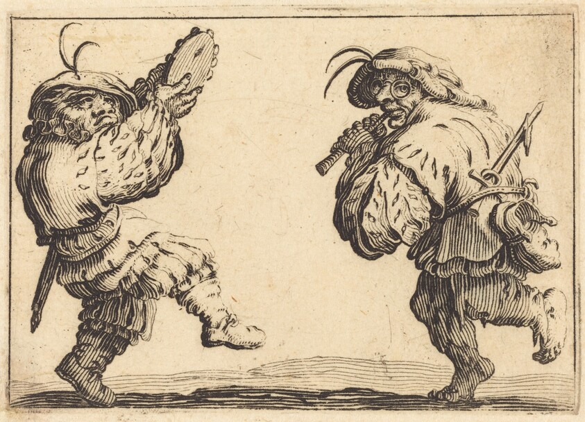 Dancers with Flute and Tambourine