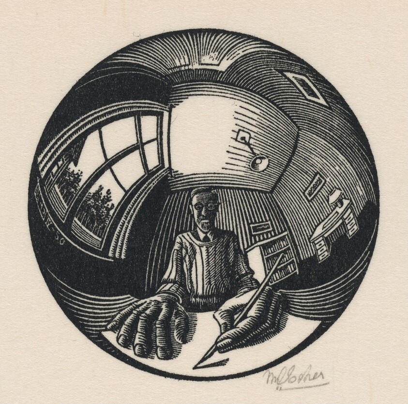 Self-Portrait in Spherical Mirror