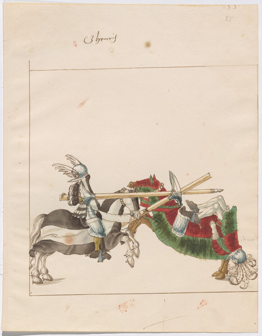 Mock Joust of War with Fixed Shields