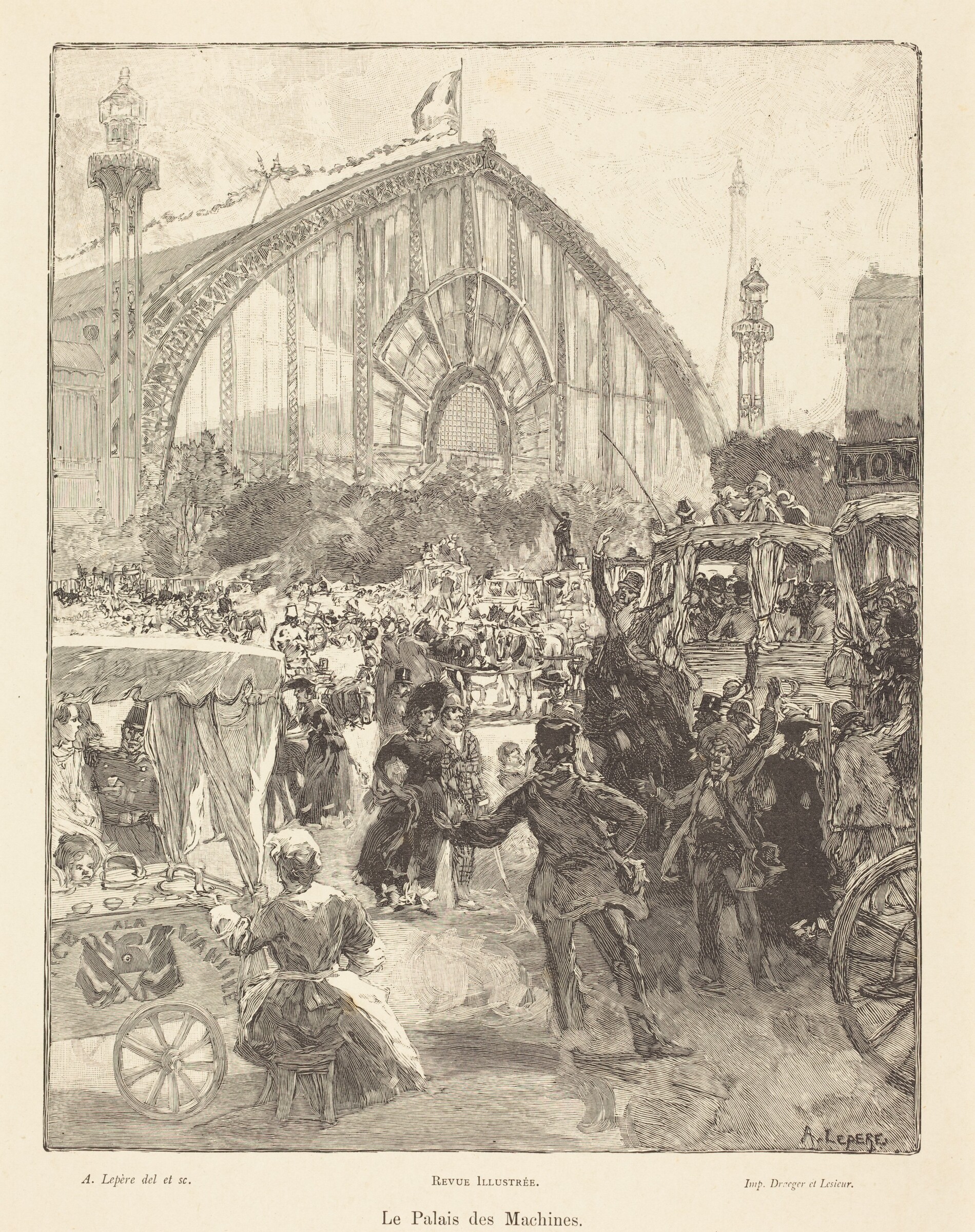 Le Palais des Machines, Auguste Lepère, published 1889