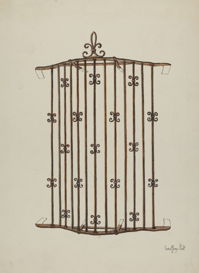 Iron Grille (at Window) a Restoration Drawing