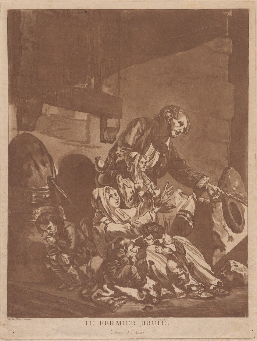 Le Fermier brulé (A Burnt-Out Farmer, Begging with his Family)