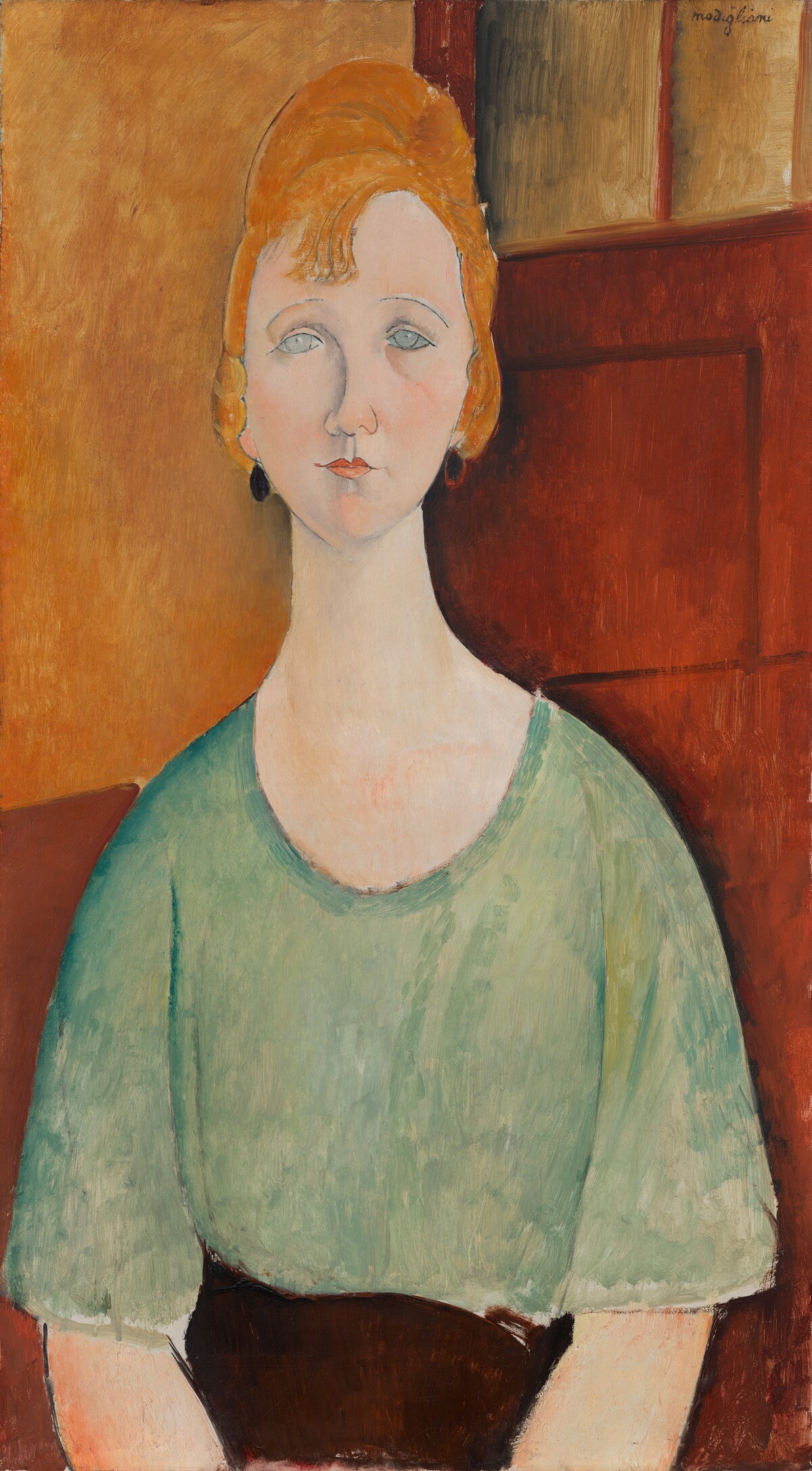 Girl in a Green Blouse