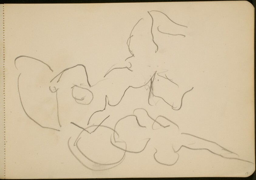 Flüchtige Studie zweier tanzender Figuren (Sketch of Dancing Figure) [p. 15]