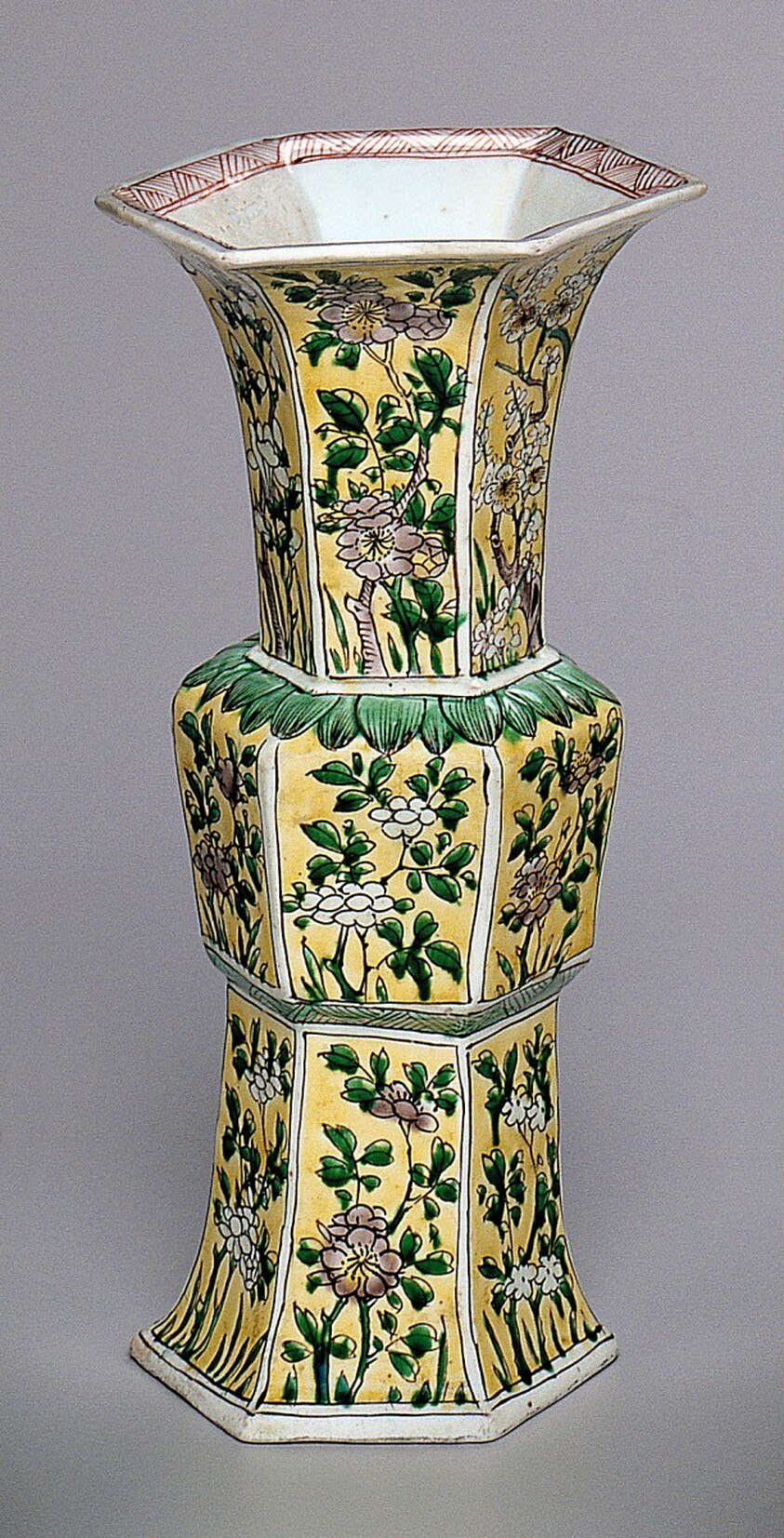 Hexagonal Trumpet Beaker Vase