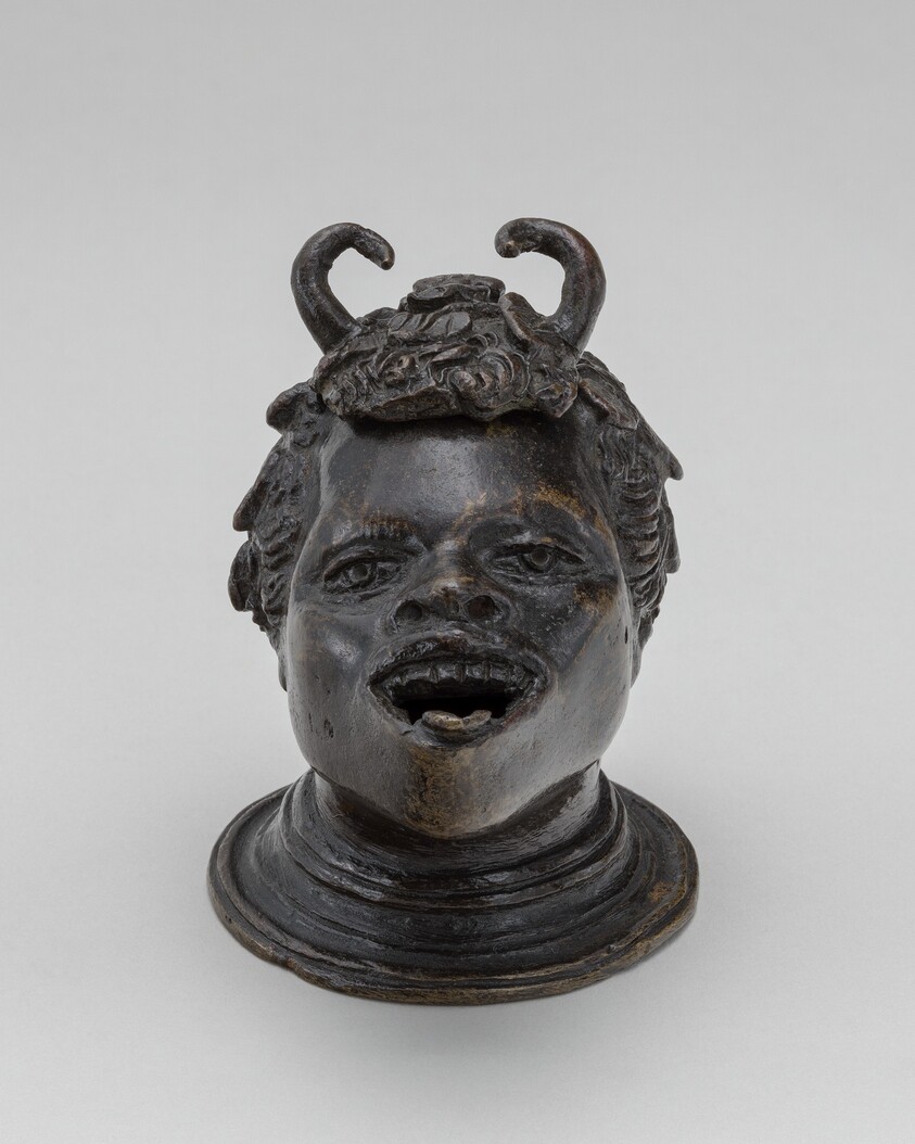 Lamp in the Form of a Satyr's Head