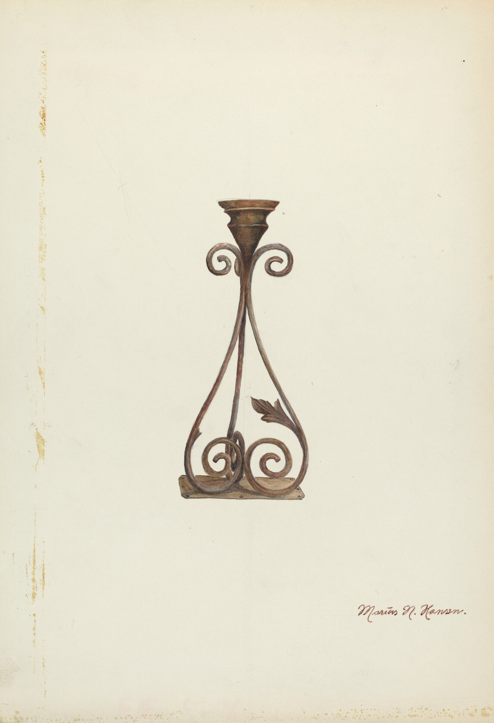 Candlesticks, Marius Hansen, c. 1937