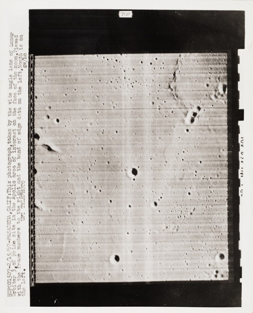 Title from caption on object: "Prime Site in the Apollo Area of Interest on the Face of the Moon...”