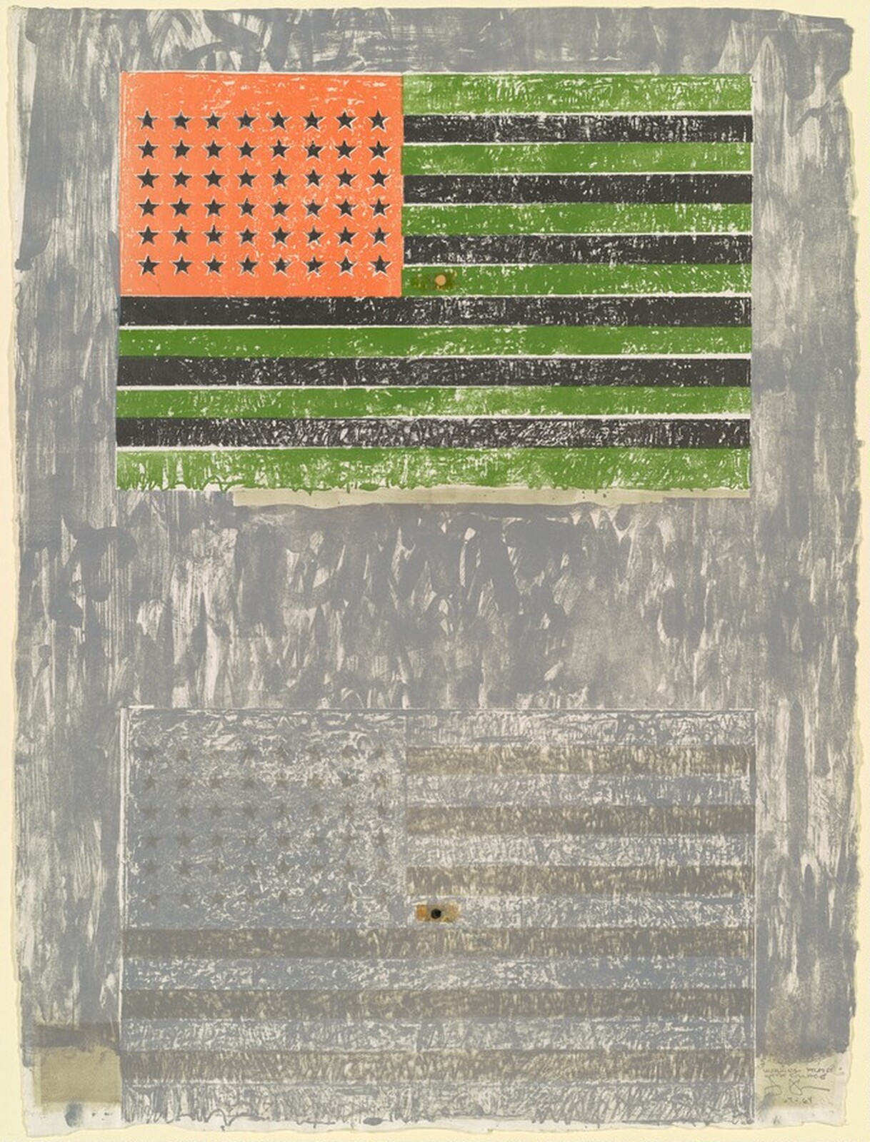 Flags [working proof], Jasper Johns, 1967-1968