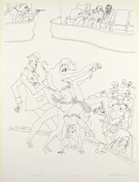 Lincoln at Ford's Theater, Warrington Colescott, 1973