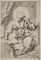 The Virgin and Child with a Bird, Simone Cantarini