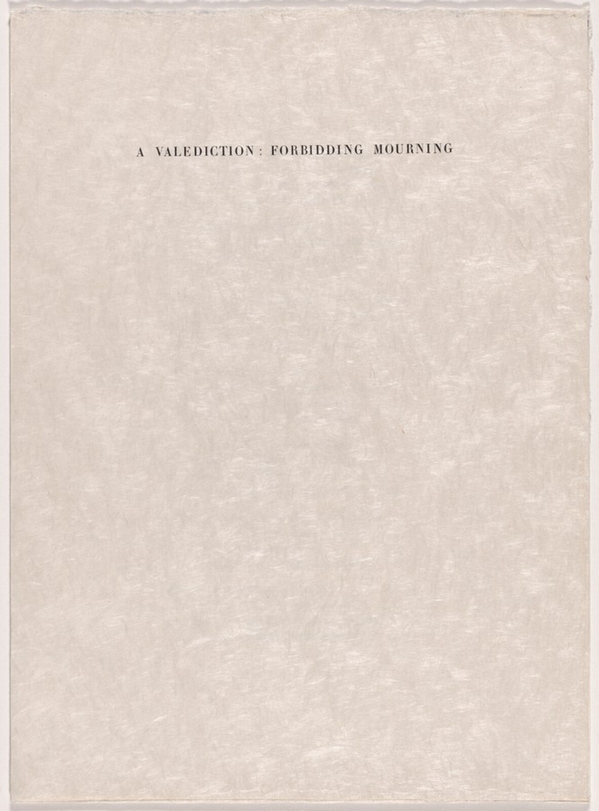 A Valediction: Forbidding Mourning, June Wayne, 1959