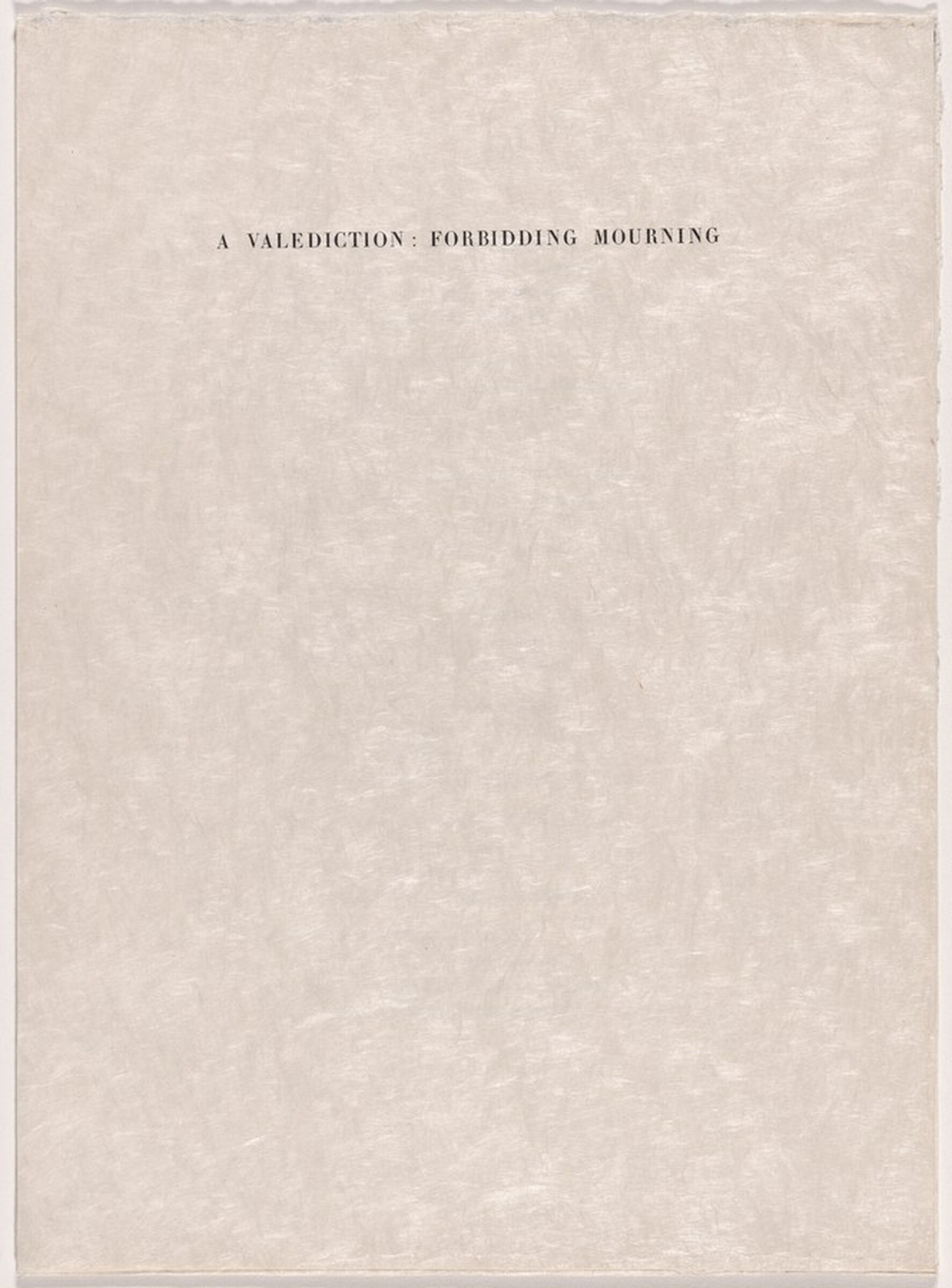 A Valediction: Forbidding Mourning, June Wayne, 1959