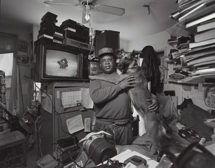 Dannielle Watson with his dogs, Angel and Baby, Times Square residence, New York City