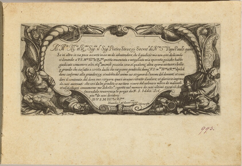 Frontispiece: Dedication to Pietro Strozzi