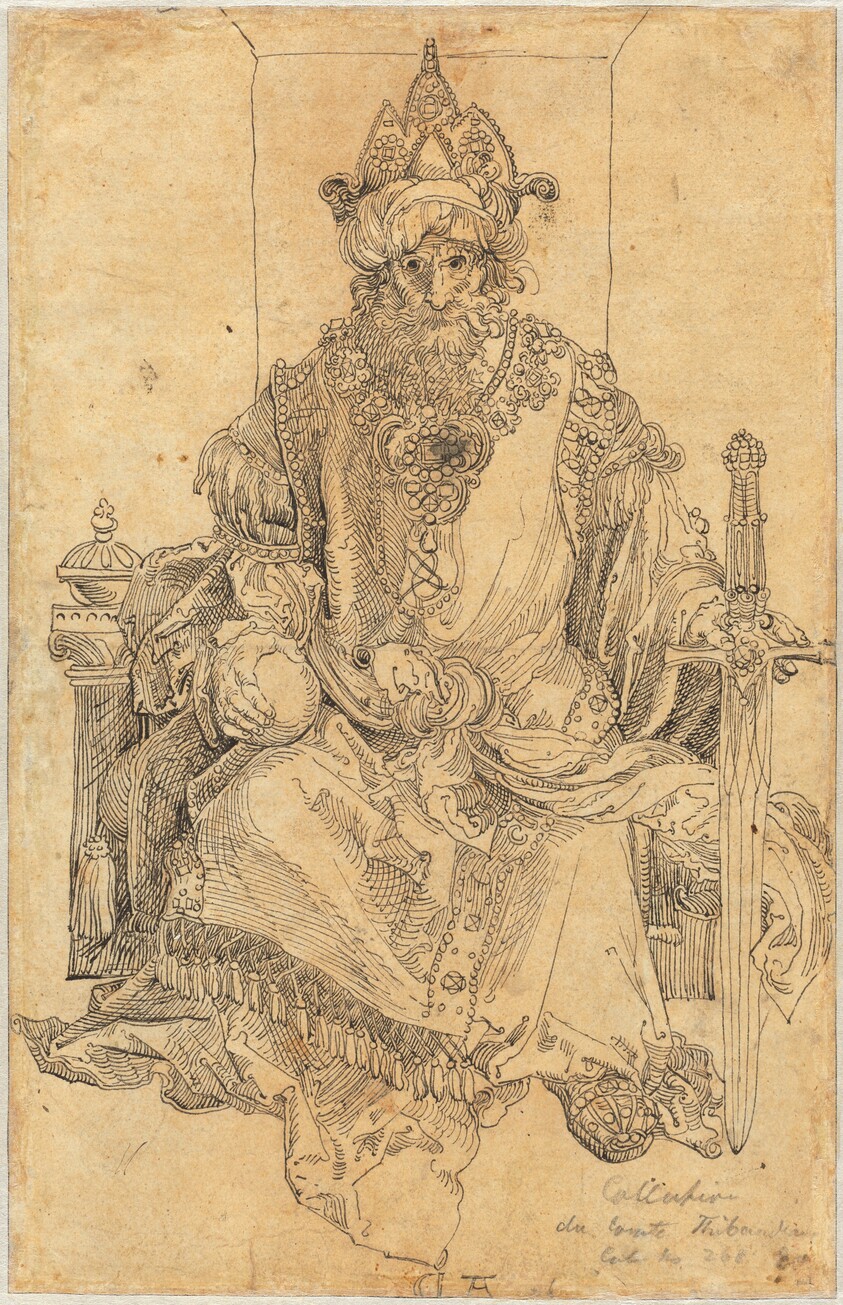 An Eastern Ruler Seated on His Throne