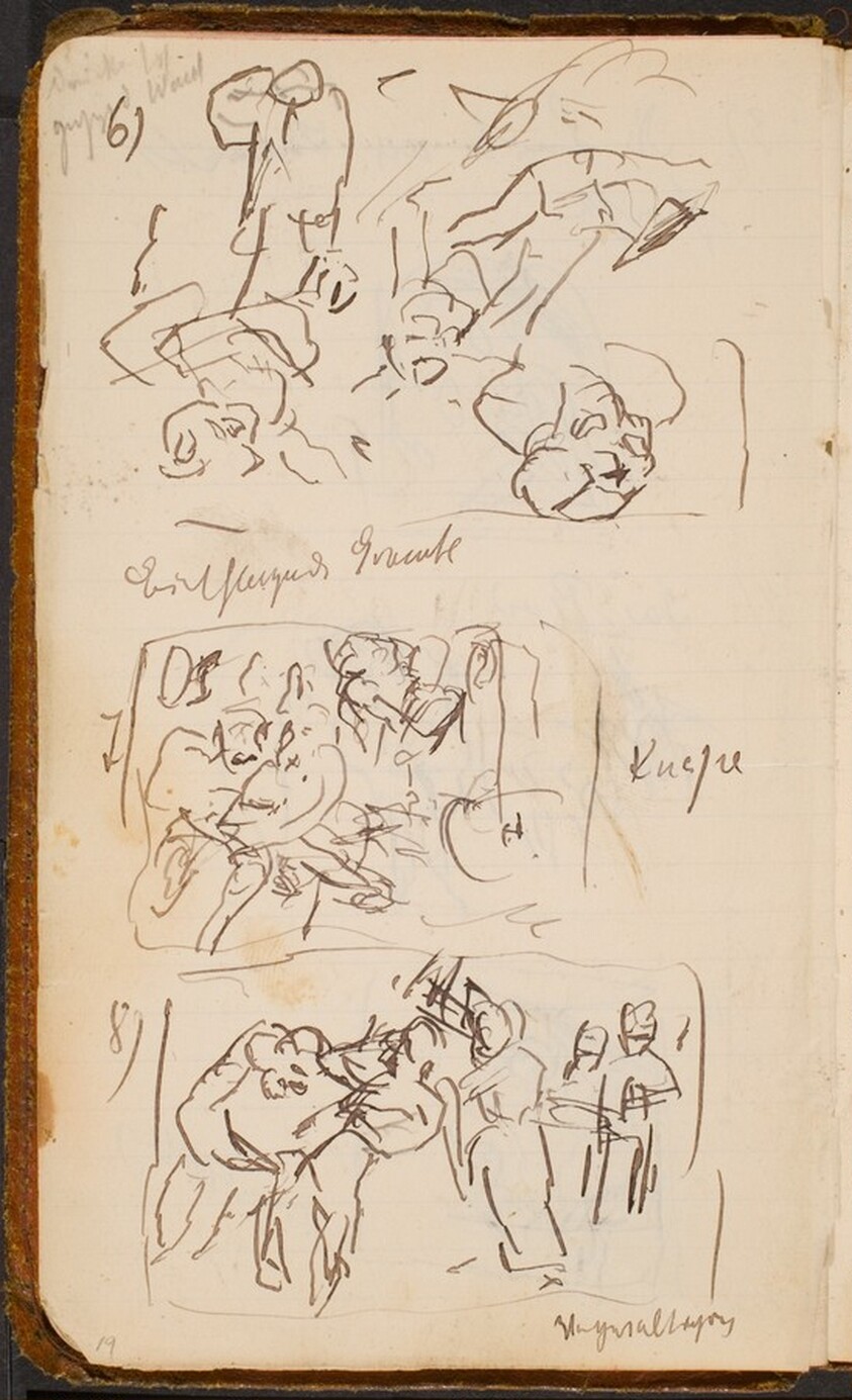 Drei Skizzen und Notizen (Three Sketches with Notations) [p. 19]