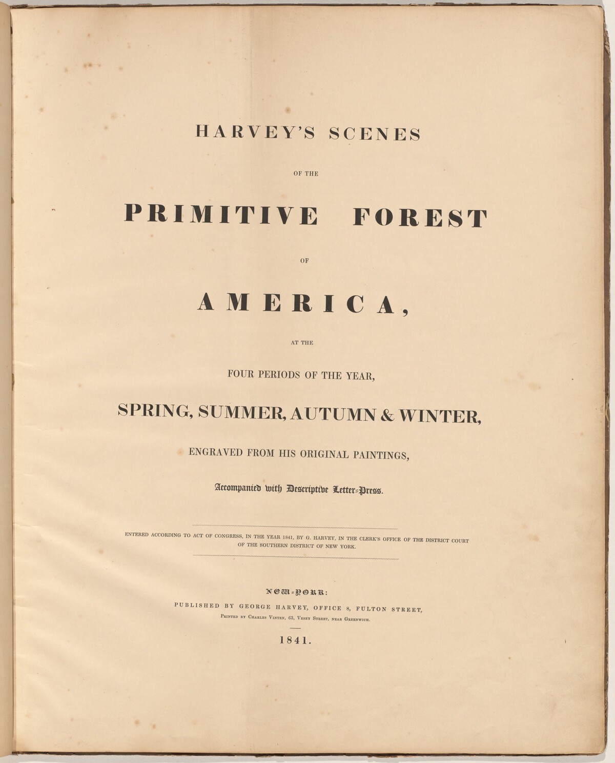 Harvey's Scenes of the Primitive Forest