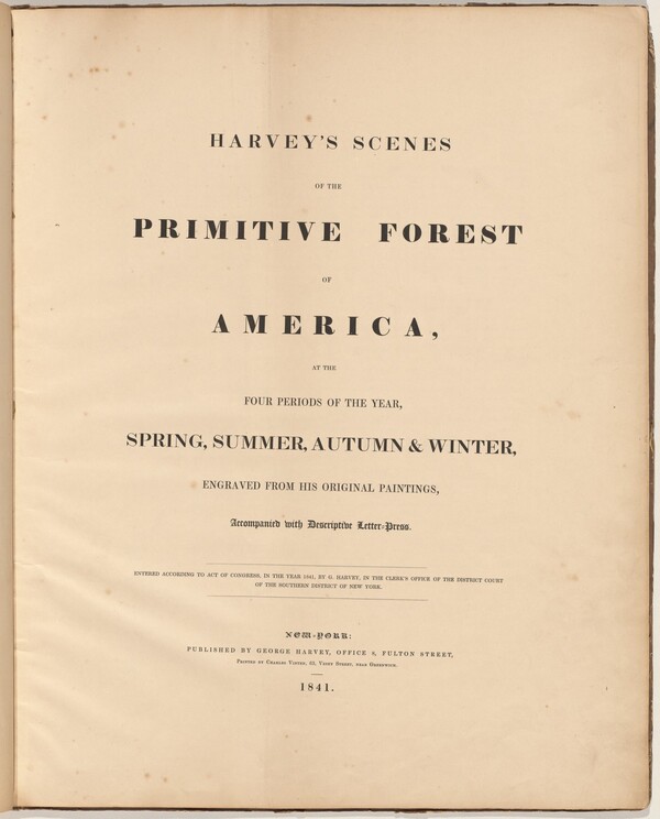 Harvey's Scenes of the Primitive Forest