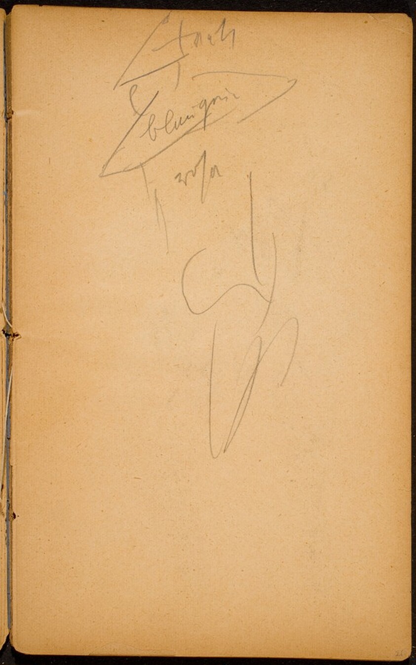 begonnene Figurenskizze (Initial Sketch of a Figure) [p. 21]