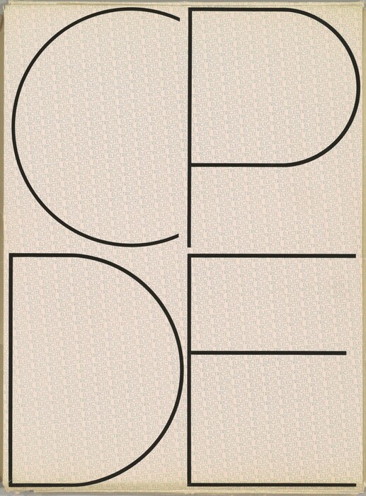 The image displays bold, black lines forming large letter shapes "CP" and "DE" on a pale background. Additionally, the text "ELECTRICITE" is repeated in the background in a subtle manner, creating a textured pattern.