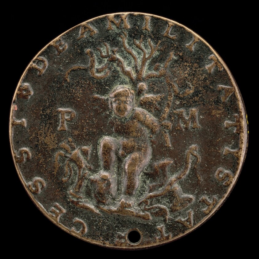 Captive Cupid Bound to a Tree [reverse]