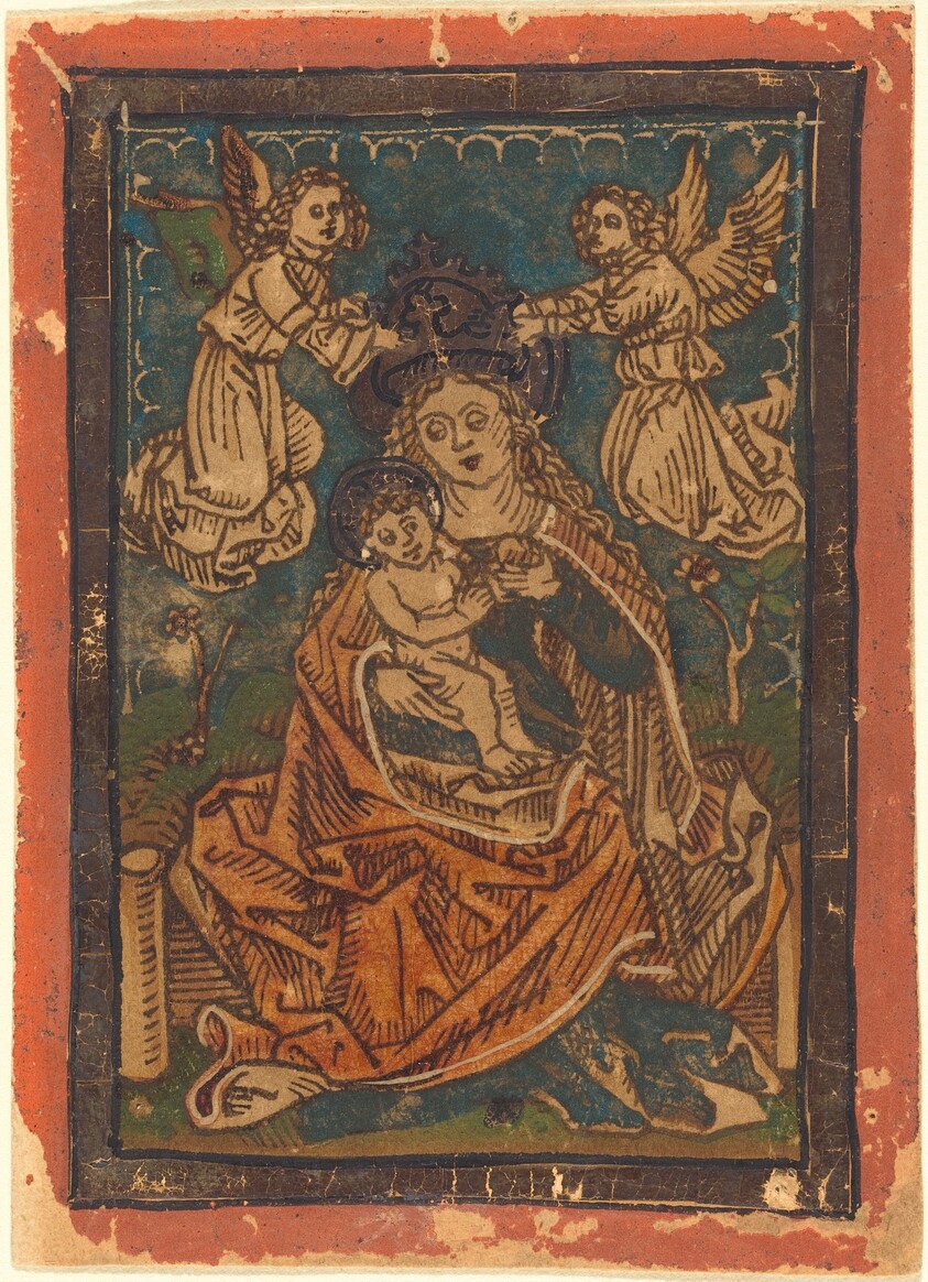 Madonna and Child Seated on a Grassy Bank with Angels