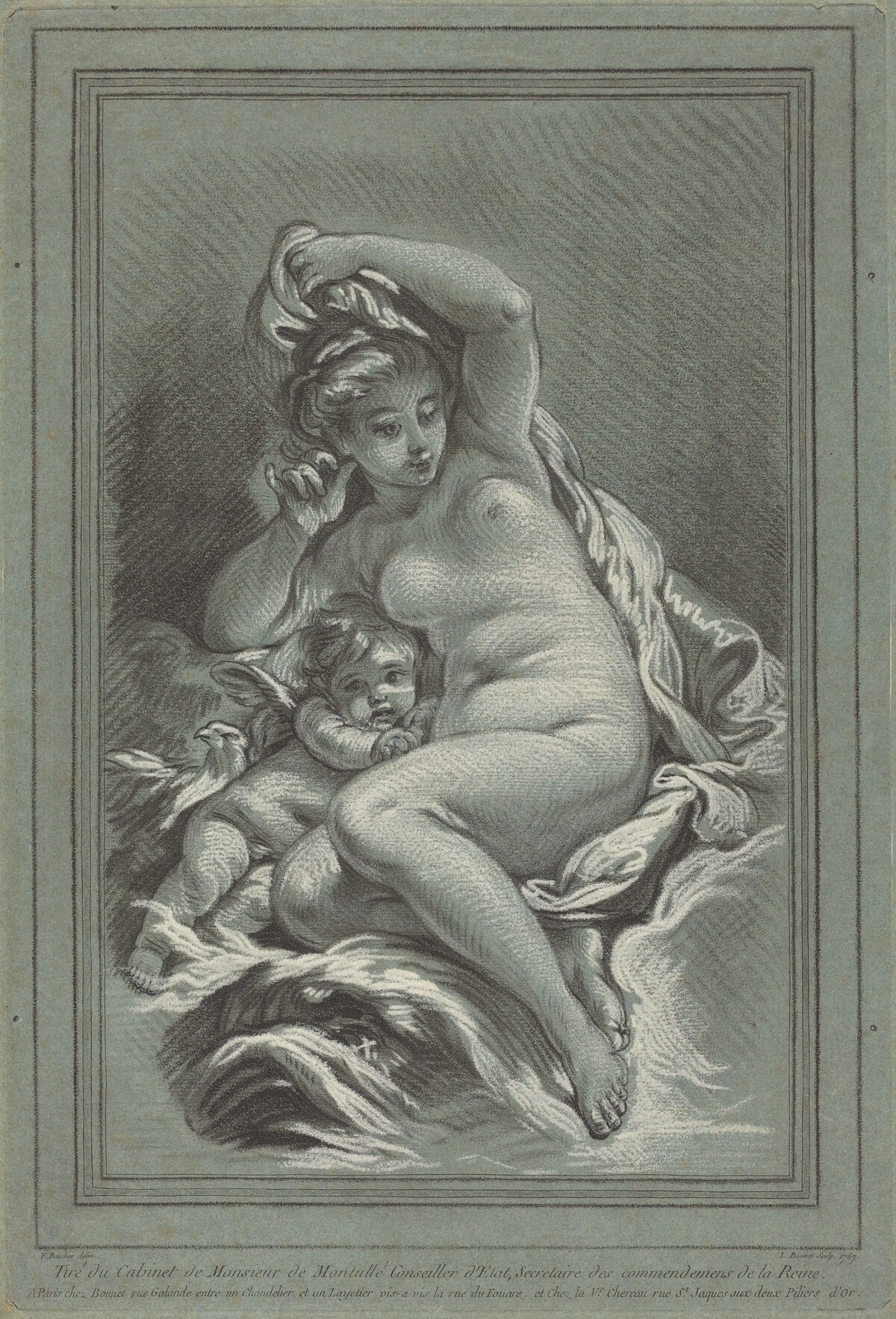 Venus and Cupid on a Dolphin