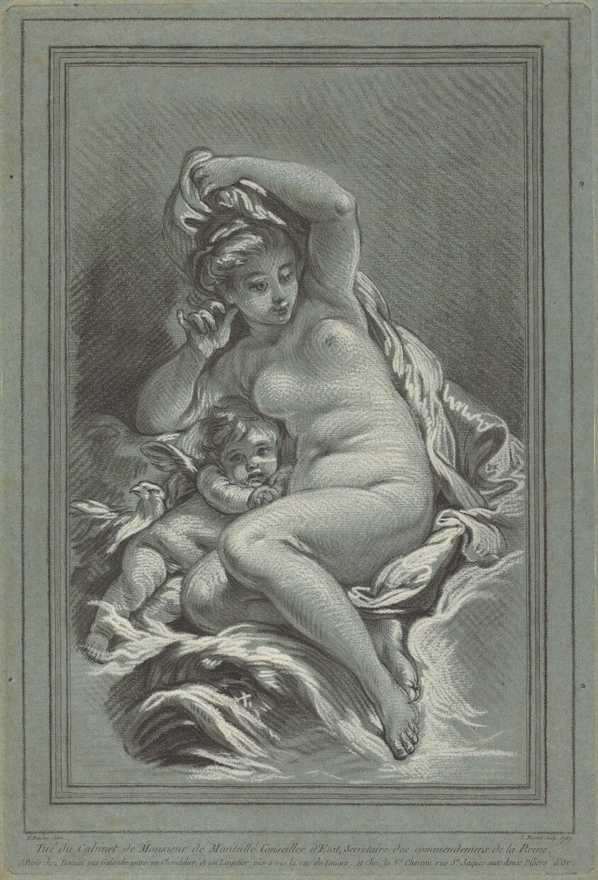 Venus and Cupid on a Dolphin