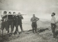 Title from caption on object: “A Spy is Shot in Spain”, Unknown 20th Century, May 1937