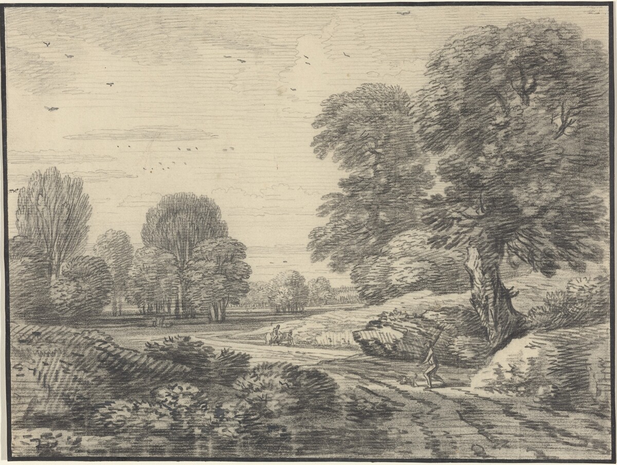 Travelers on a Road in a Wooded Landscape