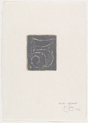 5 [trial proof], Jasper Johns, 1975