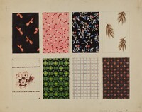 Figured Material from Quilt, Dorothy Posten, c. 1936