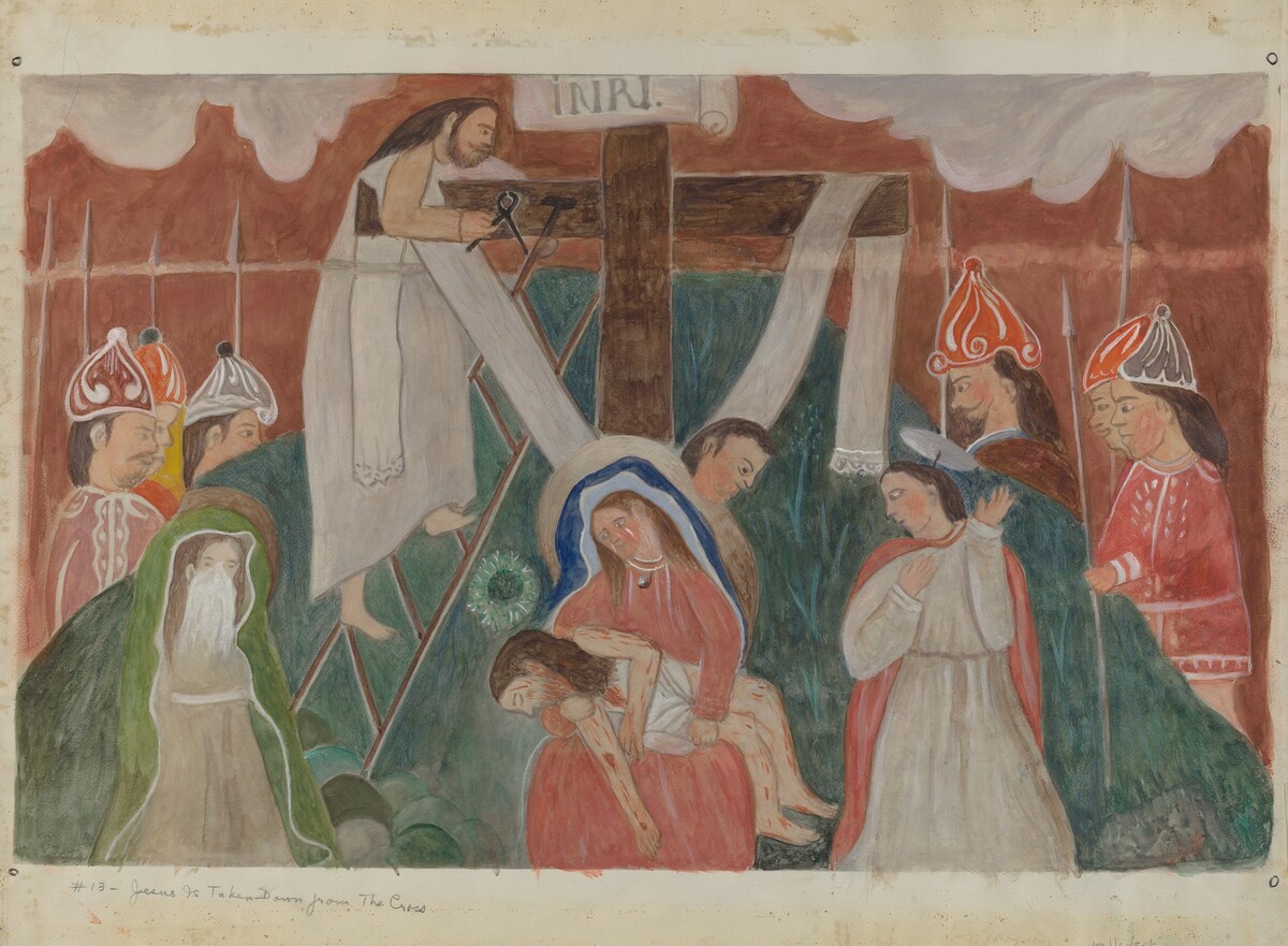 Station of the Cross No. 13: "Jesus is Taken Down from the Cross"
