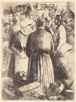 Market at Pontoise (Marché a Pontoise), Camille Pissarro, c. 1895