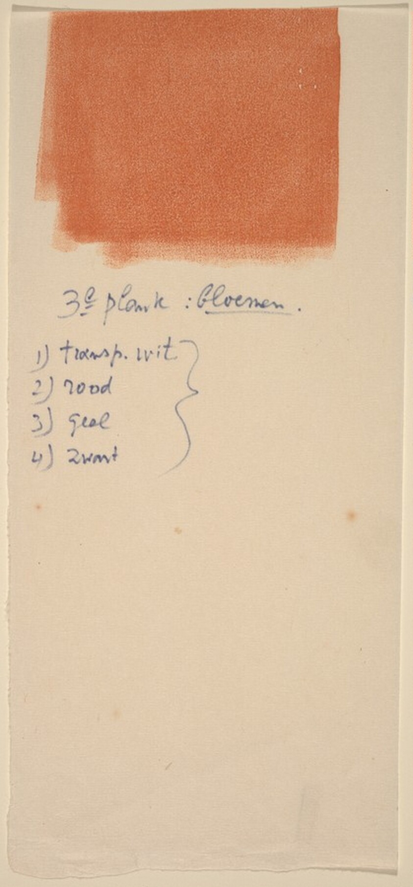 (Color test for unidentified print)