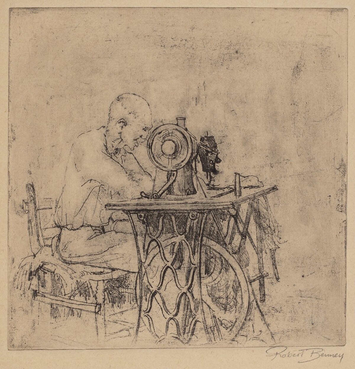 Untitled (Man at Sewing Machine)