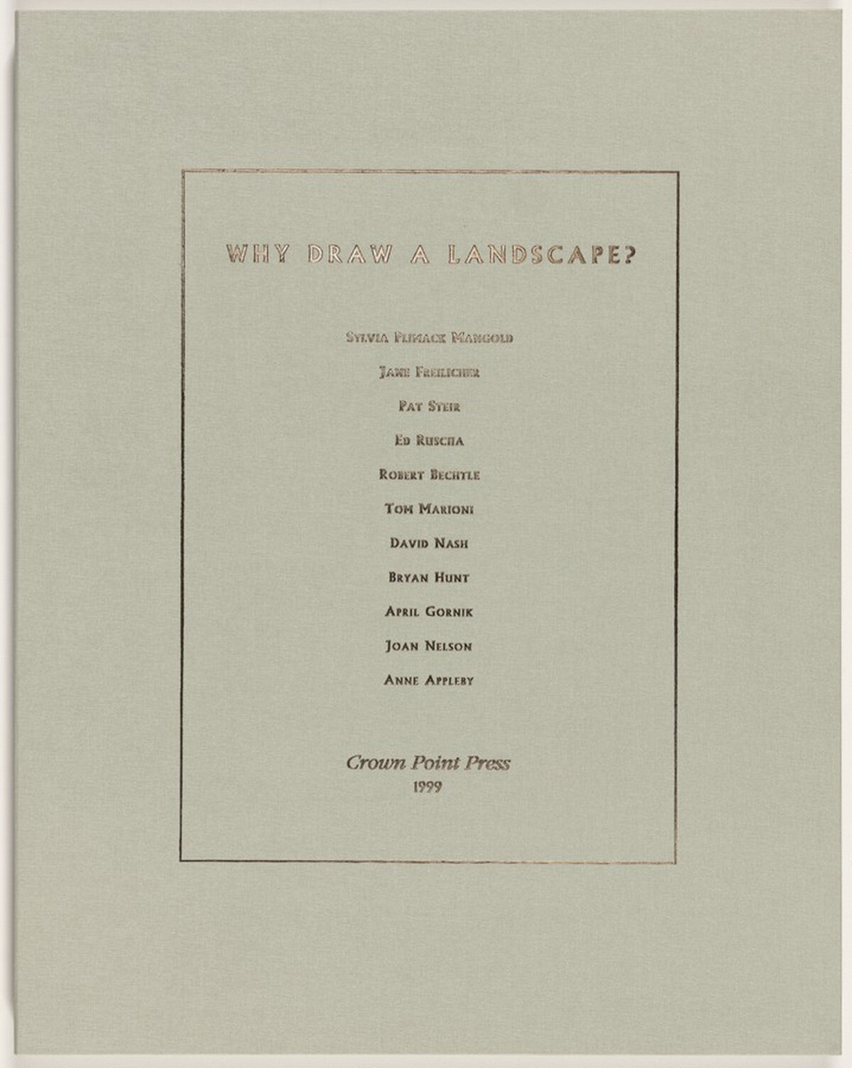 Why Draw a Landscape?