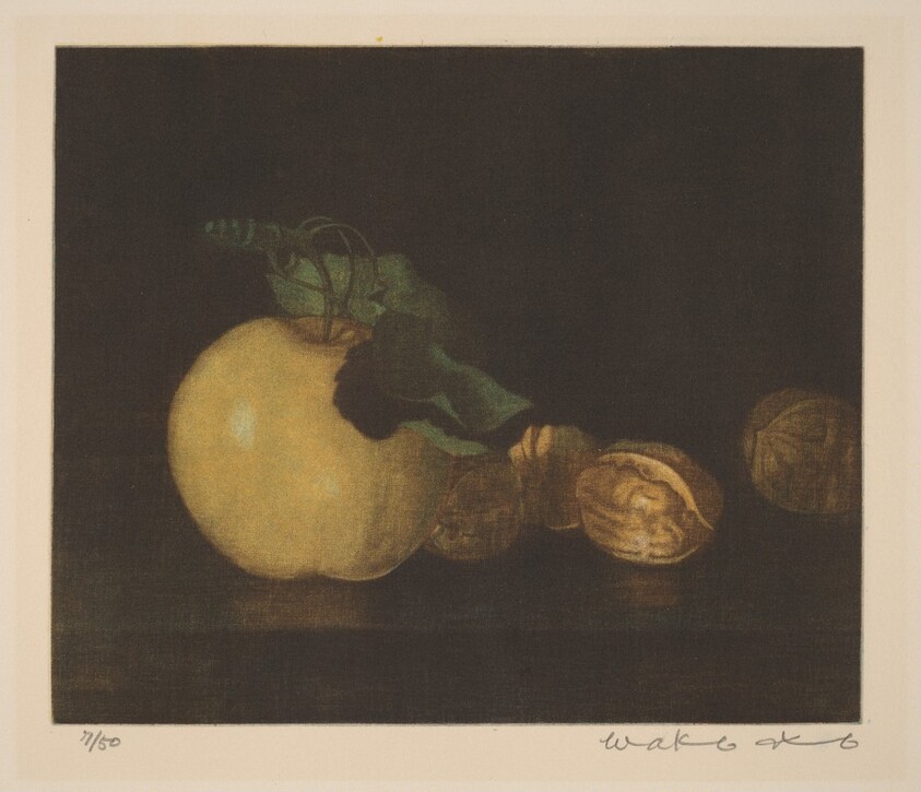 Still Life with Apple and Walnuts