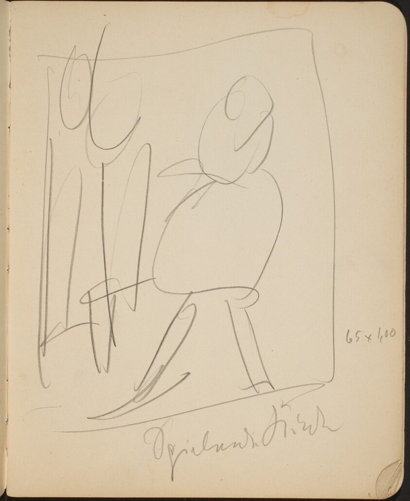 Kompositionsskizze mit zwei Figuren (Sketch with Two Figures) [p. 11]