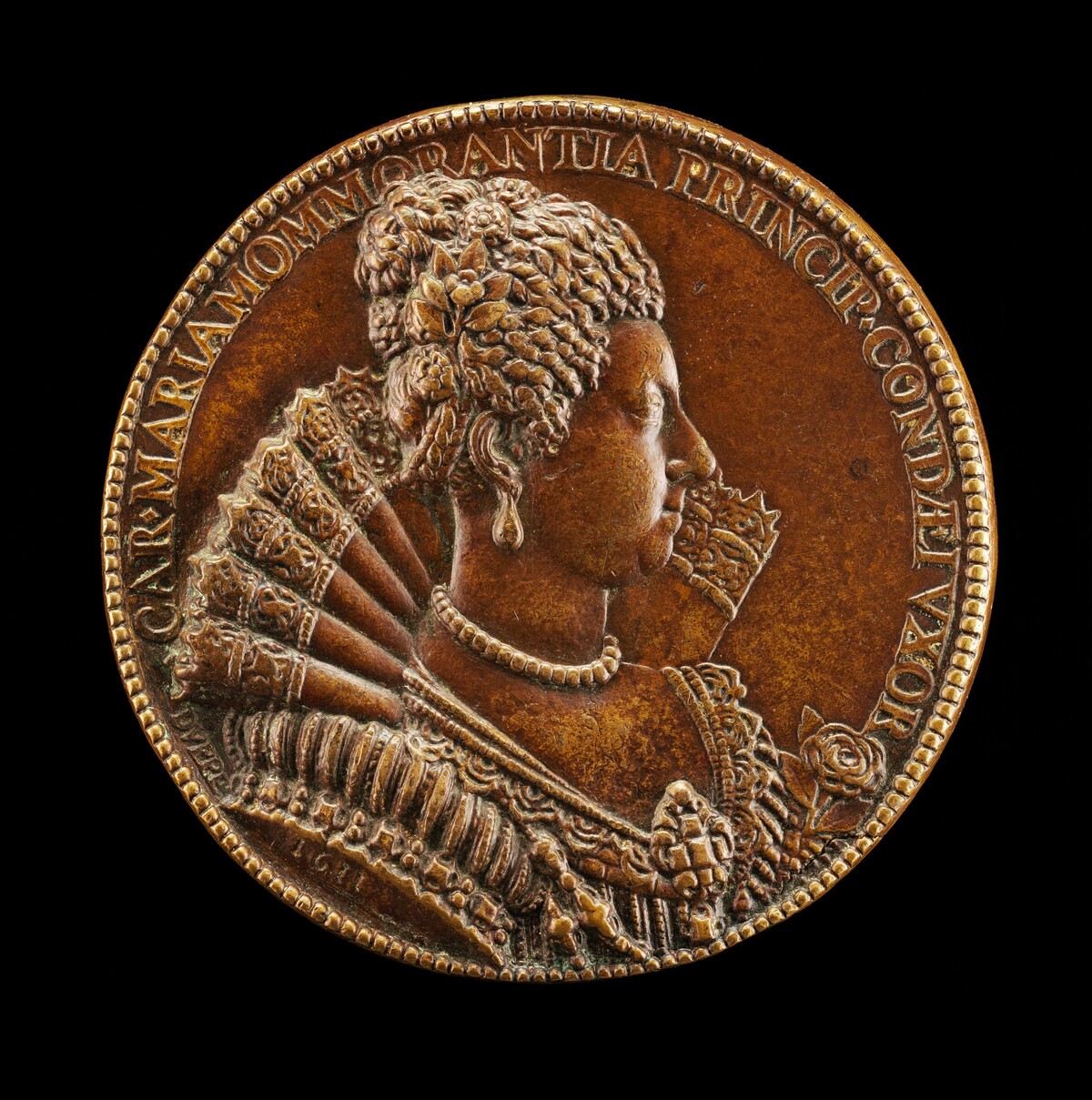 Charlotte-Marie de Montmorency, 1594-1650, Wife of Henri de Bourbon 1609 [reverse]