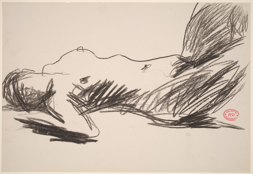 Untitled [side view of sleeping female nude]