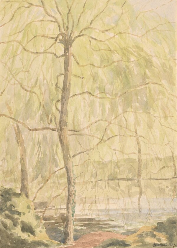 Willow and Pool in Spring