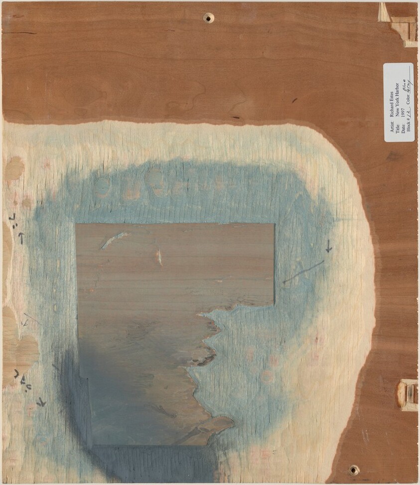 Study VI, New York Harbor [recto, #12, blue-gray]