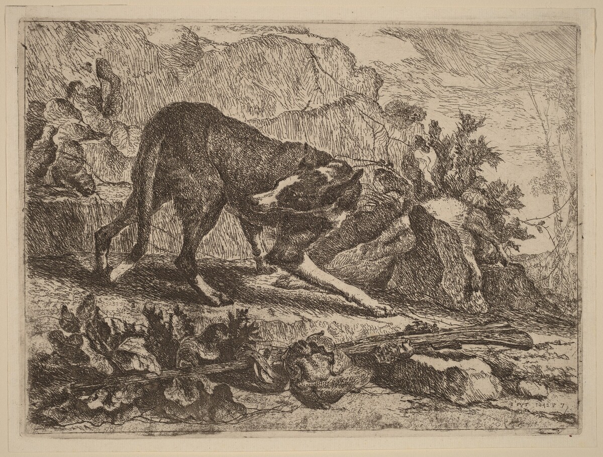 Landscape with Greyhound and Rifle