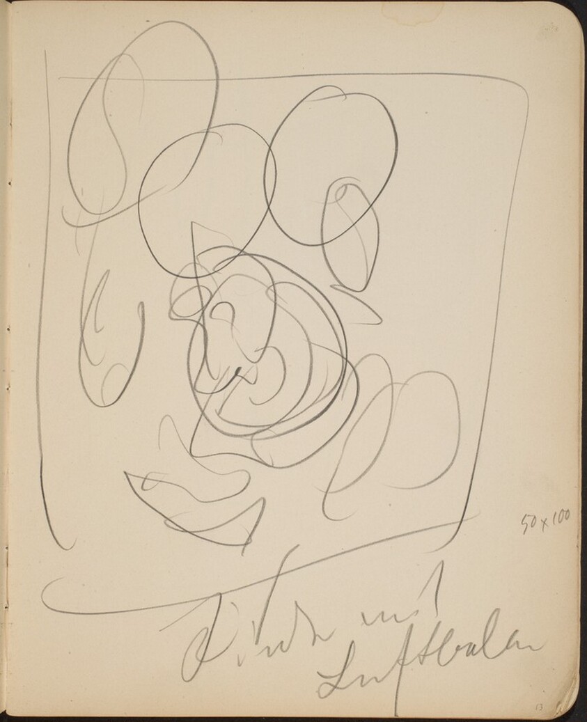 Kompositionsskizze mit Bezeichnung (Sketch with Inscription) [p. 13]