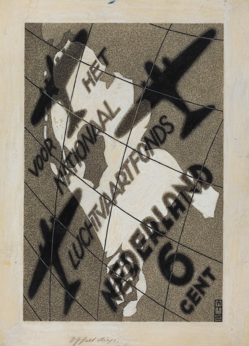 Design for a Postage Stamp: "Voor het Nationaal Luchtvaartfonds" (For the National Aviation Foundation)