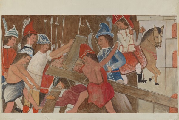 Station of The Cross No. 3: "Jesus Falls the First Time"