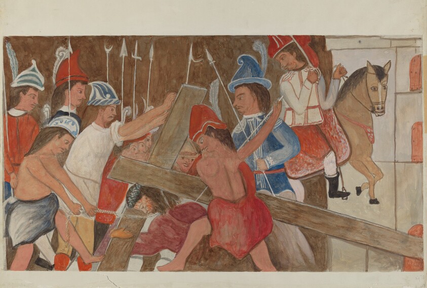 Station of The Cross No. 3: "Jesus Falls the First Time"